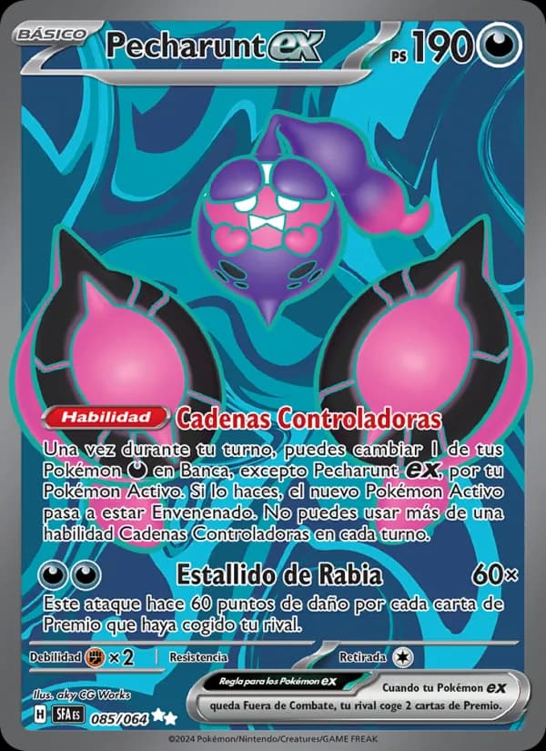 Pecharunt ex card in Spanish