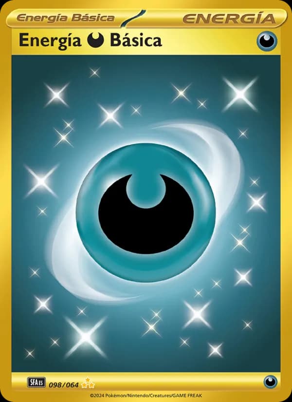 Energía Darkness Básica card in Spanish