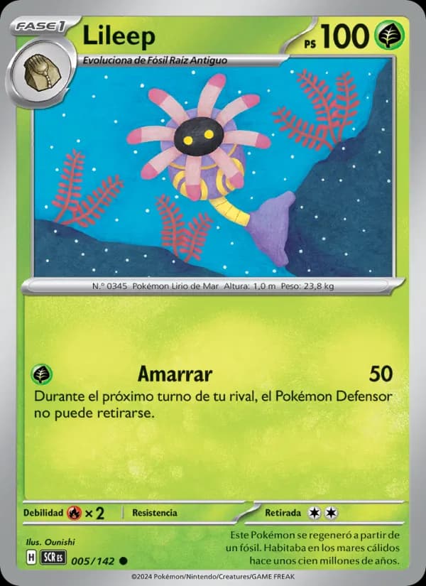 Lileep card in Spanish