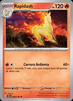 Rapidash card in Spanish