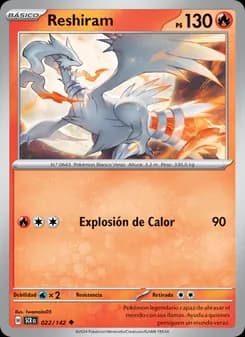 Reshiram card in Spanish