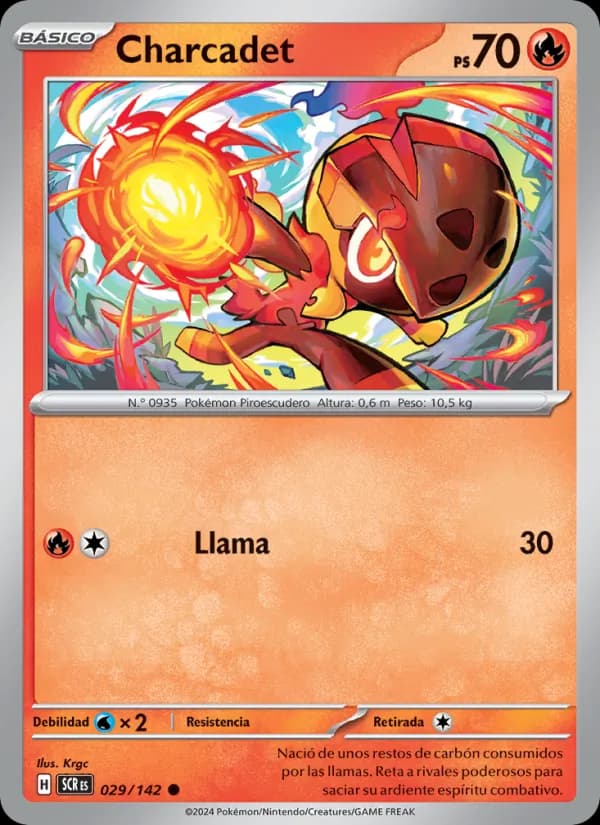 Charcadet card in Spanish