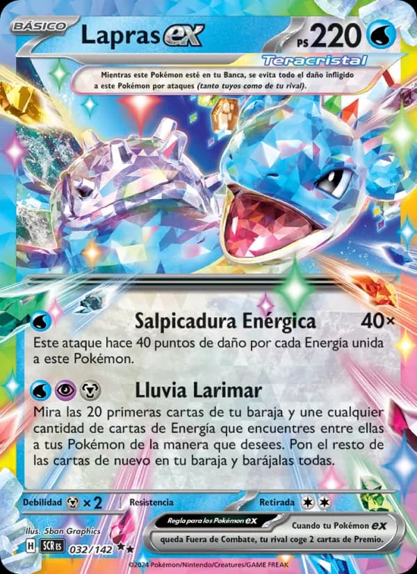 Lapras ex card in Spanish