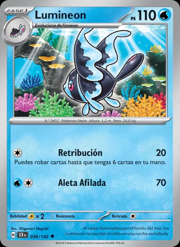 Lumineon card in Spanish