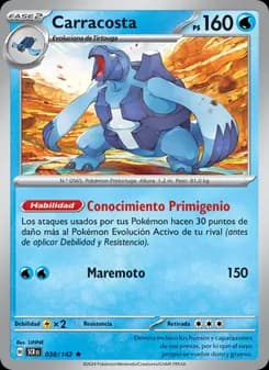 Carracosta card in Spanish