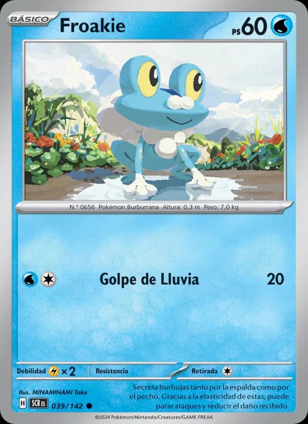 Froakie card in Spanish