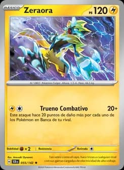 Zeraora card in Spanish