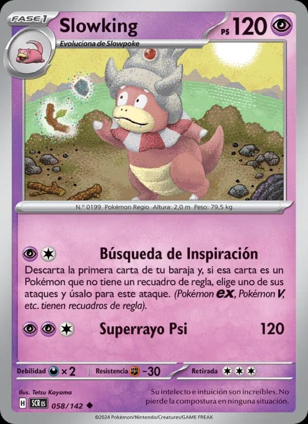 Slowking card in Spanish