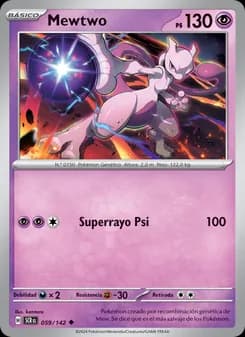 Mewtwo card in Spanish