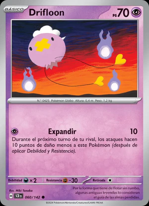 Drifloon card in Spanish