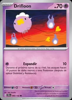 Drifloon card in Spanish