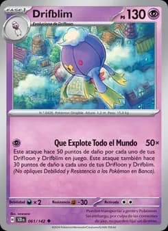 Drifblim card in Spanish