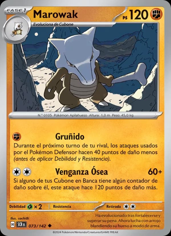 Marowak card in Spanish