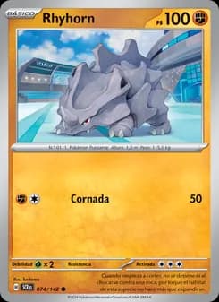Rhyhorn card in Spanish