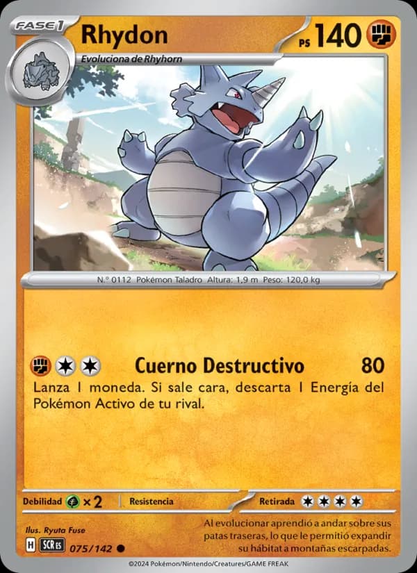Rhydon card in Spanish