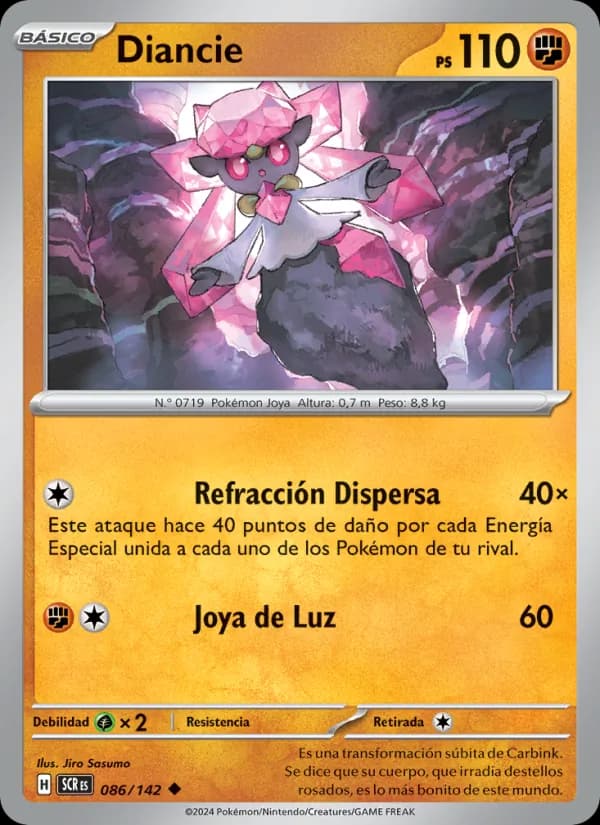 Diancie card in Spanish