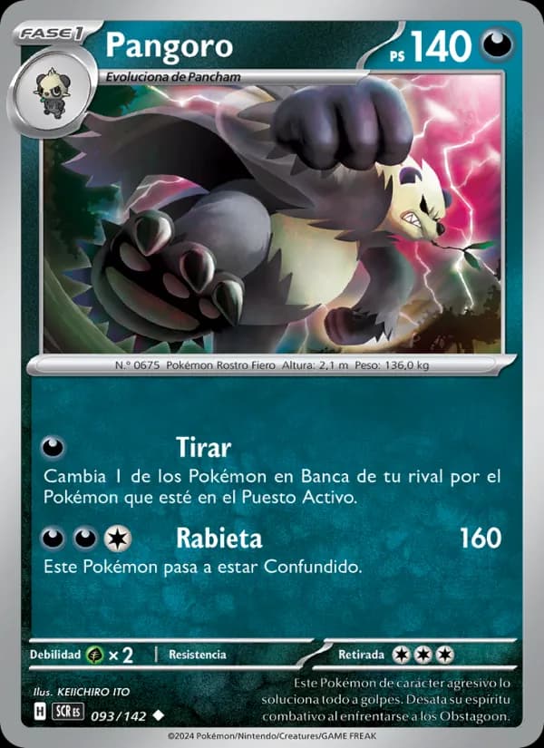 Pangoro card in Spanish