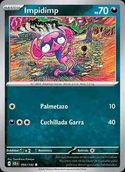 Impidimp card in Spanish