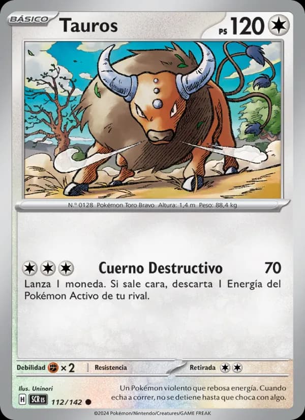 Tauros card in Spanish