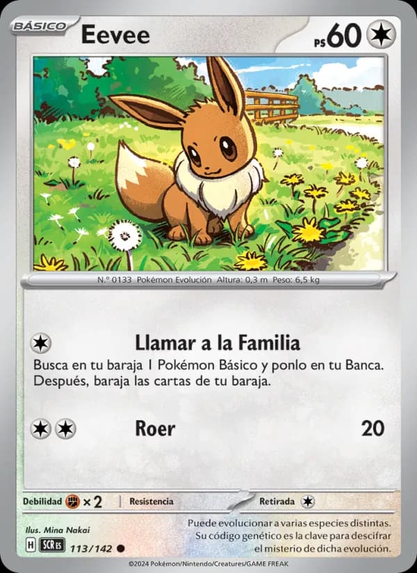 Eevee card in Spanish