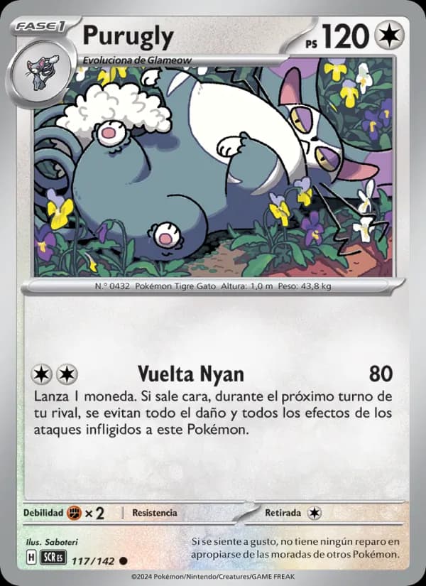 Purugly card in Spanish