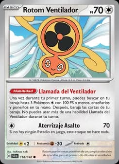 Rotom Ventilador card in Spanish