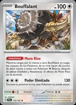 Bouffalant card in Spanish