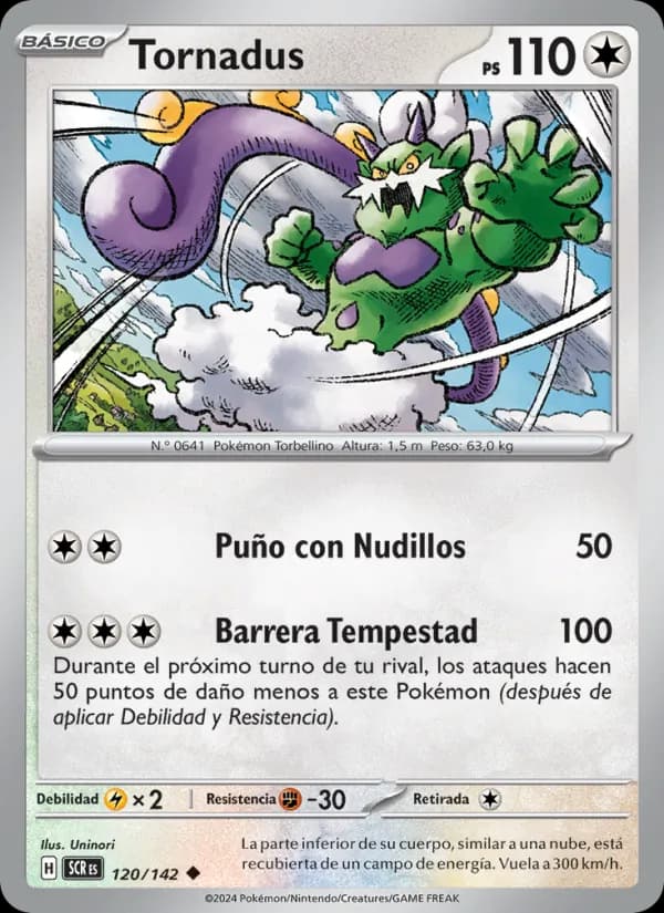 Tornadus card in Spanish