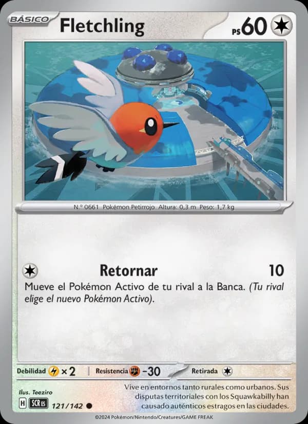Fletchling card in Spanish