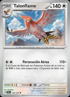 Talonflame card in Spanish