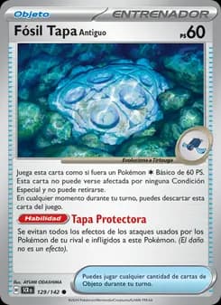 Fósil Tapa Antiguo card in Spanish