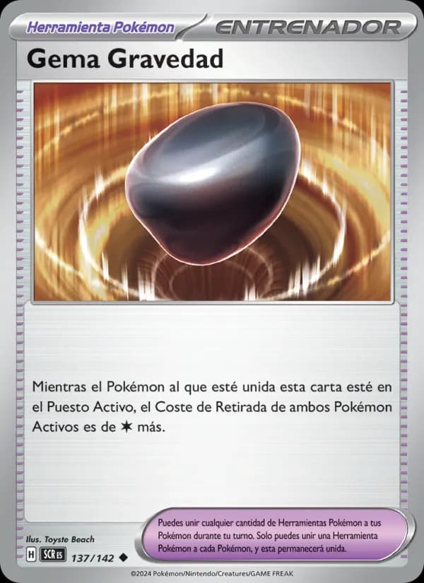 Gema Gravedad card in Spanish