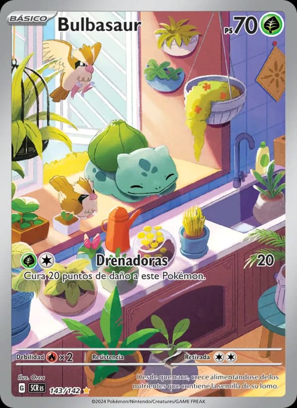 Bulbasaur card in Spanish