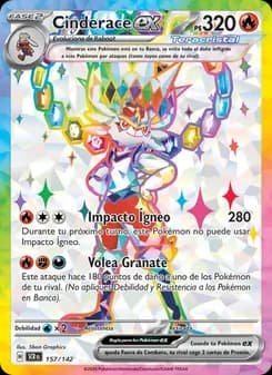 Cinderace ex card in Spanish