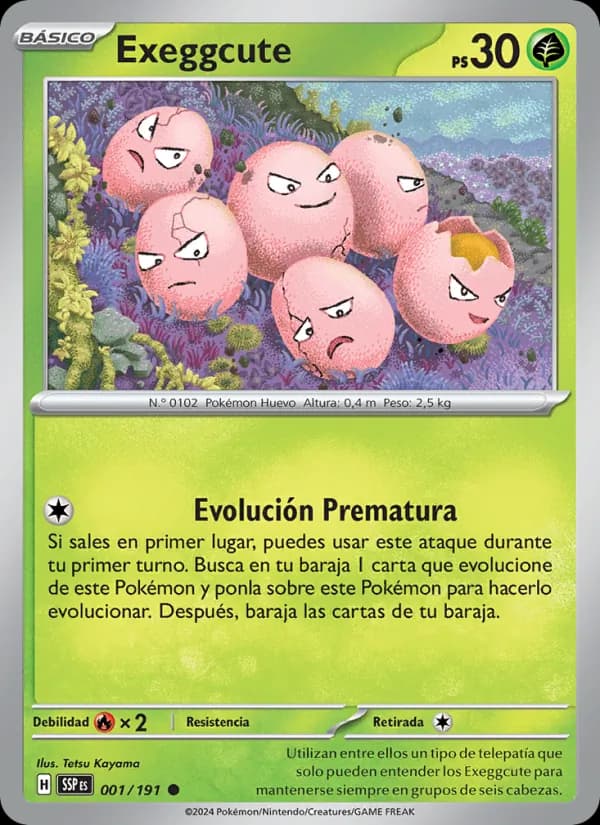 Exeggcute card in Spanish
