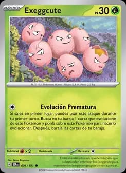 Exeggcute card in Spanish