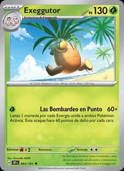 Exeggutor card in Spanish