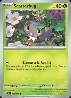 Scatterbug card in Spanish