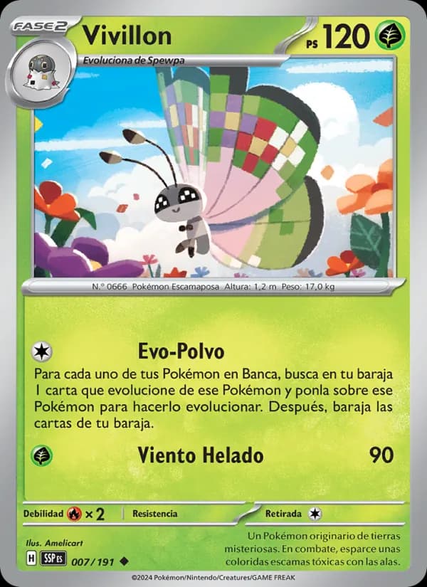 Vivillon card in Spanish