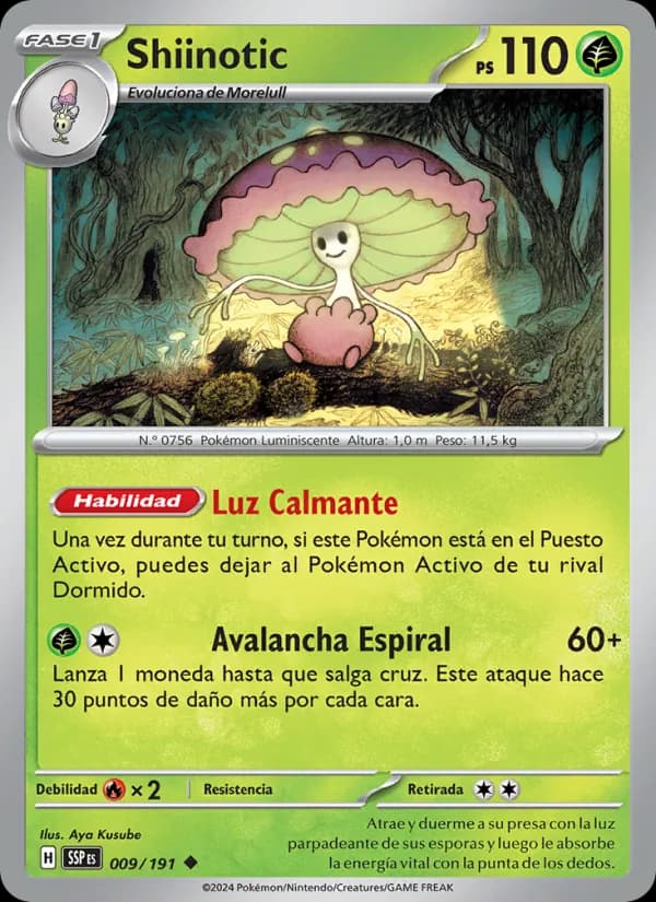 Shiinotic card in Spanish