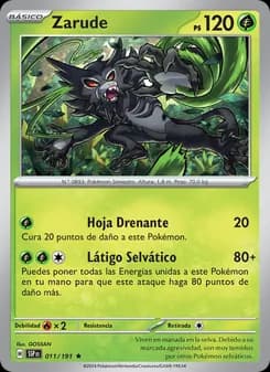 Zarude card in Spanish