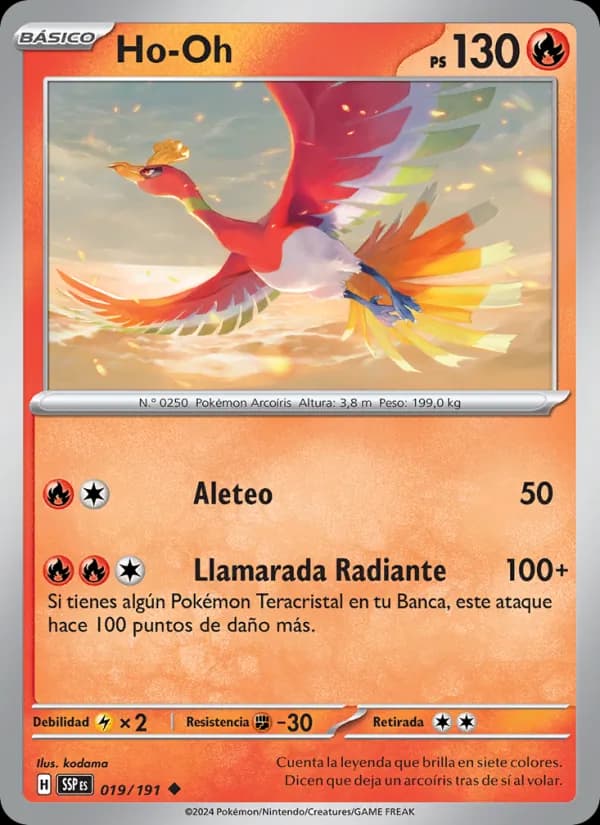 Ho-Oh card in Spanish