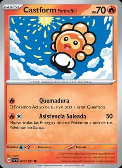 Castform Forma Sol card in Spanish