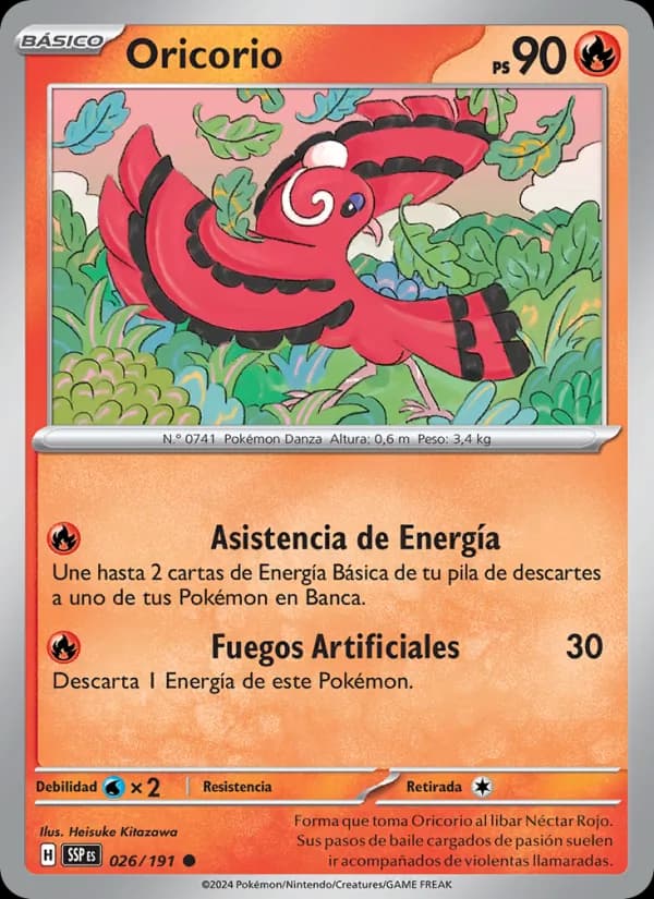 Oricorio card in Spanish