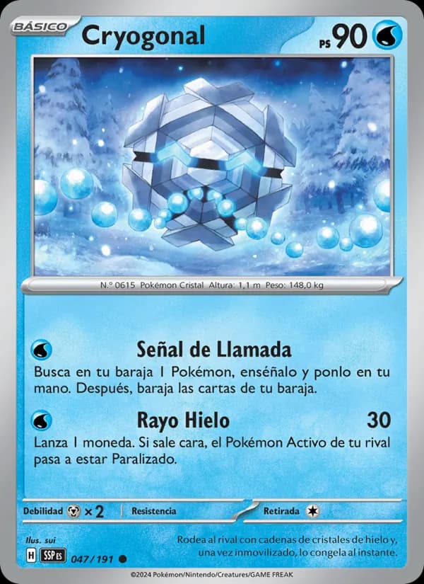 Cryogonal card in Spanish