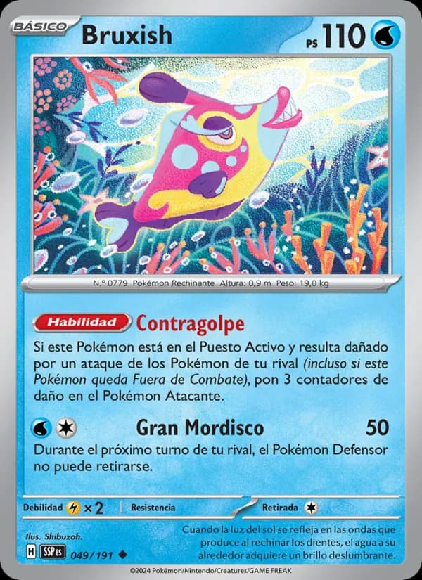 Bruxish card in Spanish