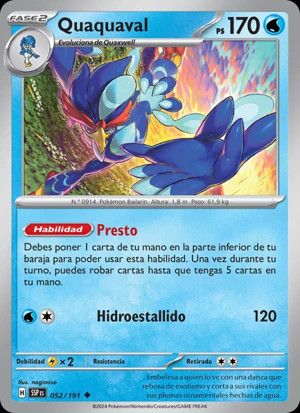Quaquaval card in Spanish