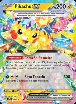 Pikachu ex card in Spanish