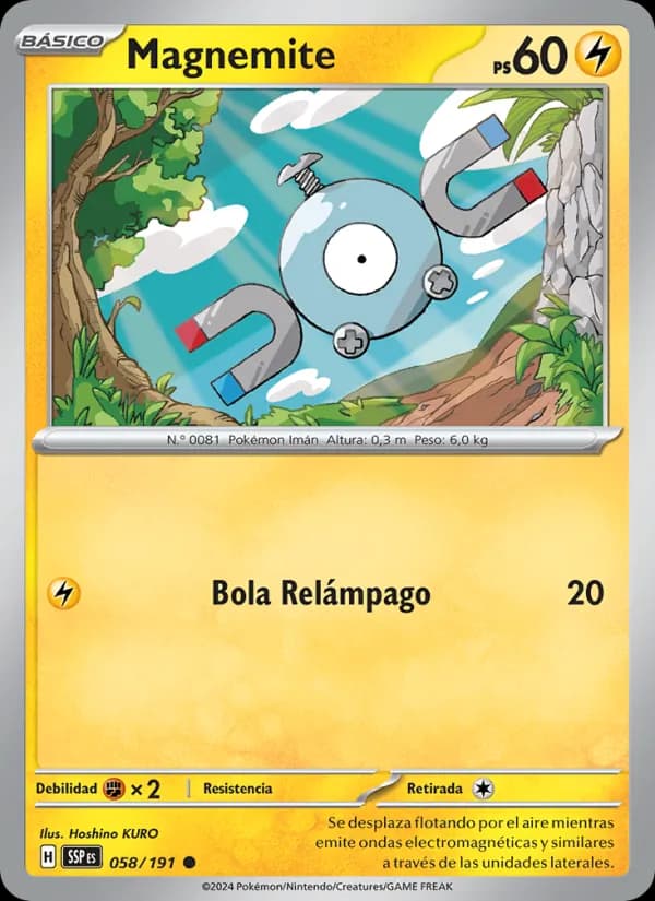 Magnemite card in Spanish