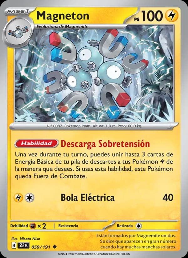 Magneton card in Spanish